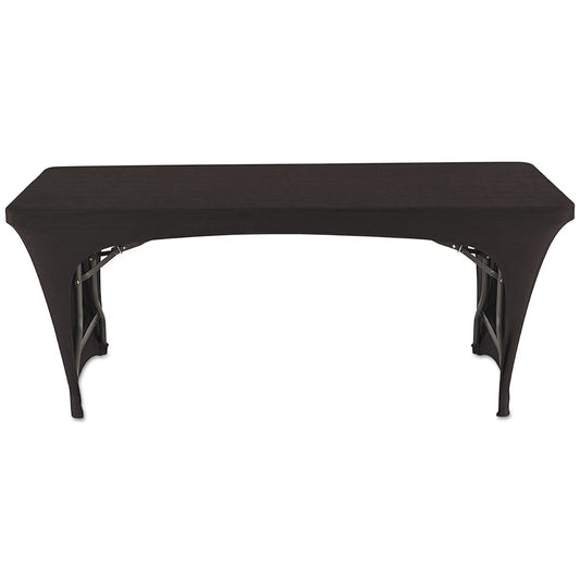 Iceberg iGear Fabric Table Cover, Open Design, Polyester/Spandex, 30" x 72", Black