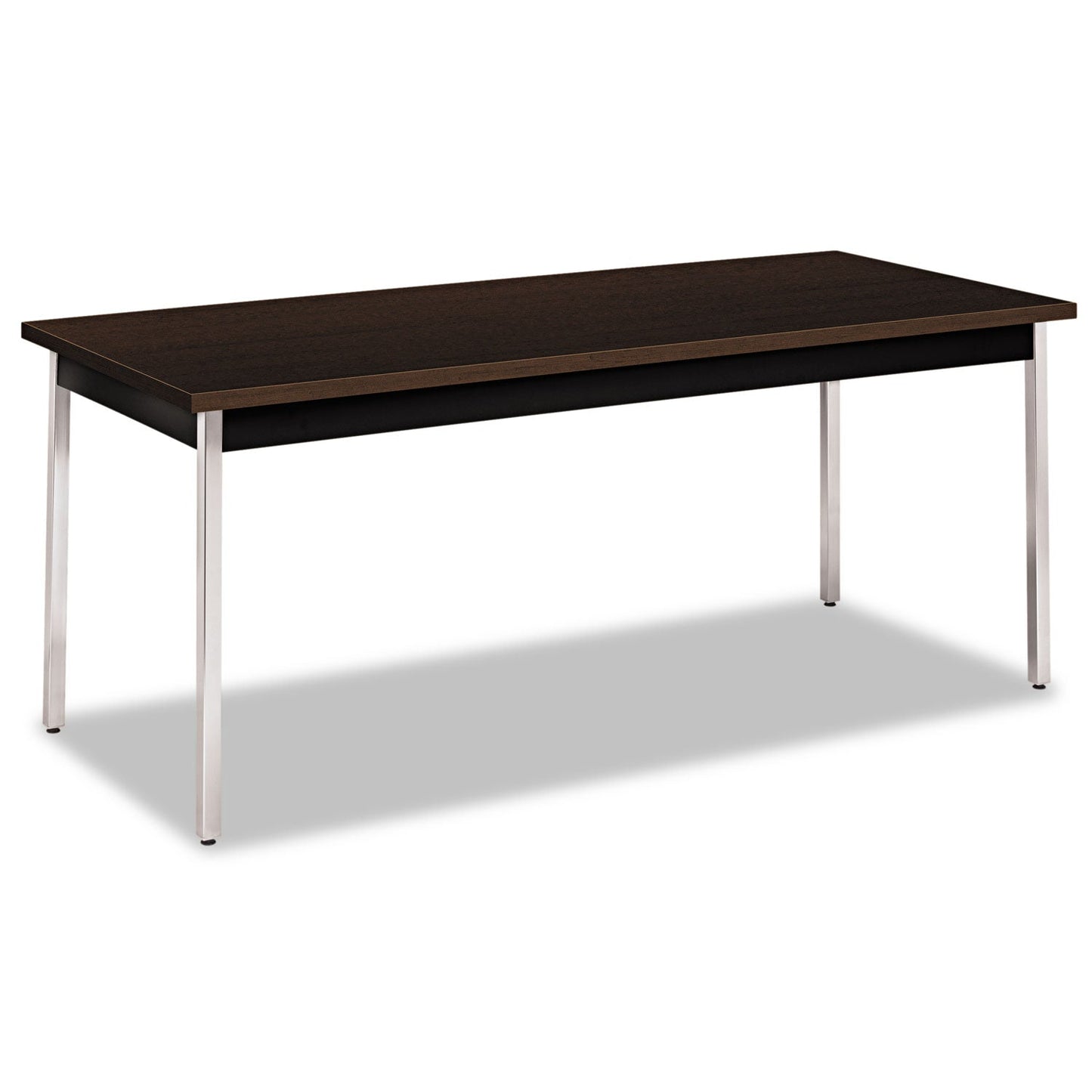 HON Utility Table, Rectangular, 72w x 30d x 29h, Mocha/Black
