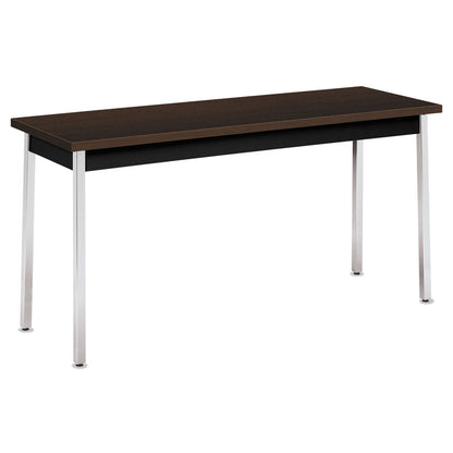 HON Utility Table, Rectangular, 60w x 20d x 29h, Mocha/Black