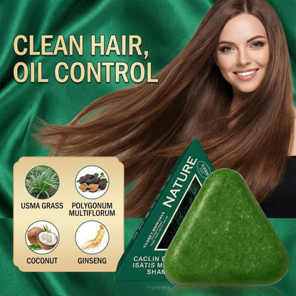 Anti Hair Loss Shampoo Bar – with Usman Grass, Arborvitae Leaves, Polygonum, Ginseng & Tea Tree, Strengthens Roots, Reduces Hair Fall, for Thinning Hair, Sulfate-Free, Herbal Hair Growth Soap 80G Haircare Cleansing Conditioner Biotin Hair Conditioner Bar