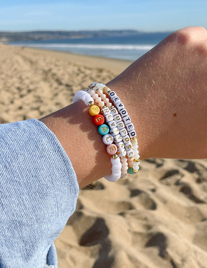 Peace Multicolored Letter Bracelet