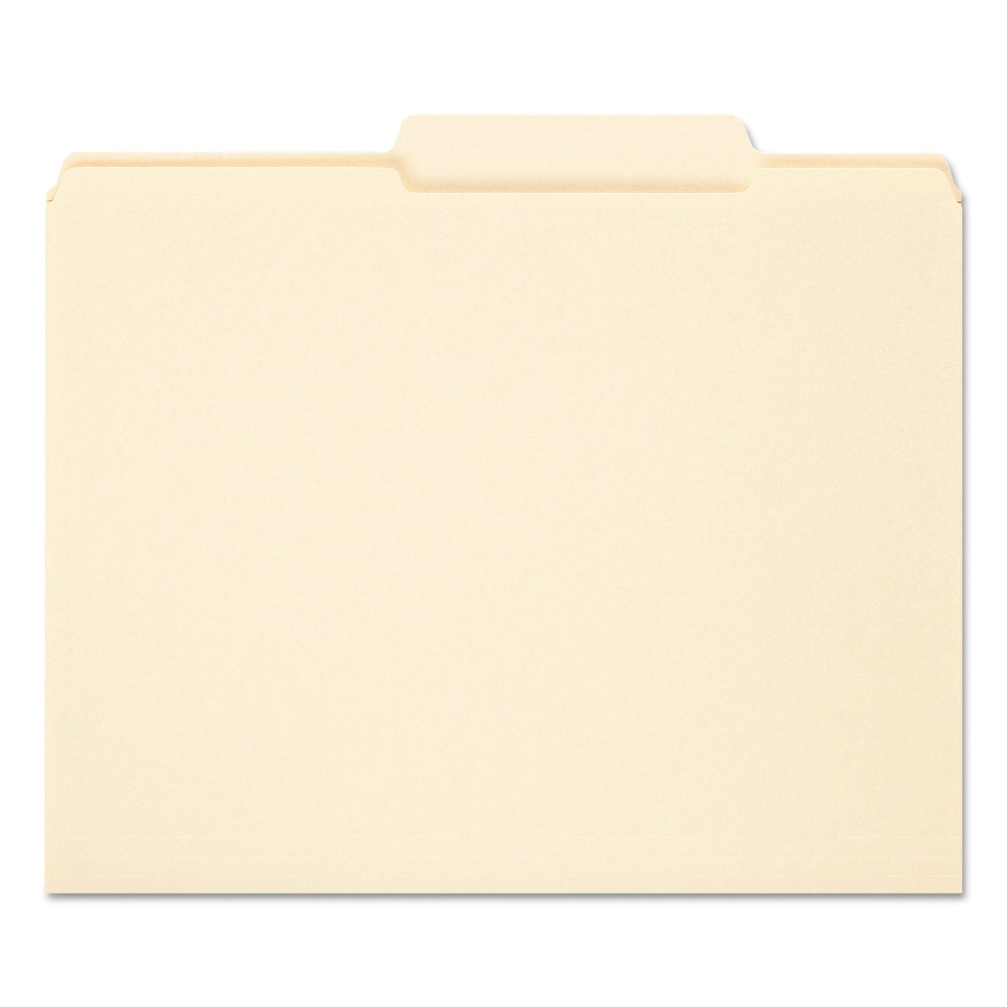 Smead Reinforced Guide Height File Folders, 2/5-Cut Tabs: Right of Center Position, Letter Size, 0.75" Expansion, Manila, 100/Box