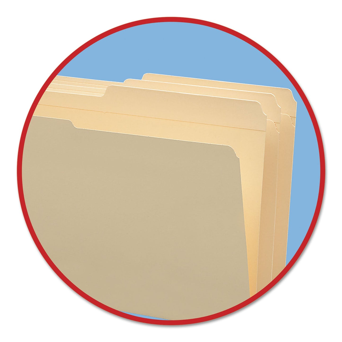 Smead Reinforced Tab Manila File Folders, 1/2-Cut Tabs: Assorted, Legal Size, 0.75" Expansion, 11-pt Manila, 100/Box