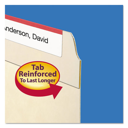 Smead Reinforced Tab Manila File Folders, 1/2-Cut Tabs: Assorted, Legal Size, 0.75" Expansion, 11-pt Manila, 100/Box
