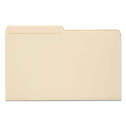 Smead Reinforced Tab Manila File Folders, 1/2-Cut Tabs: Assorted, Legal Size, 0.75" Expansion, 11-pt Manila, 100/Box