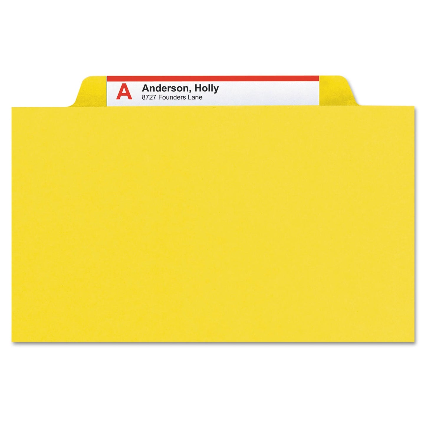 Smead Expanding Recycled Heavy Pressboard Folders, 1/3-Cut Tabs: Assorted, Letter Size, 1" Expansion, Yellow, 25/Box