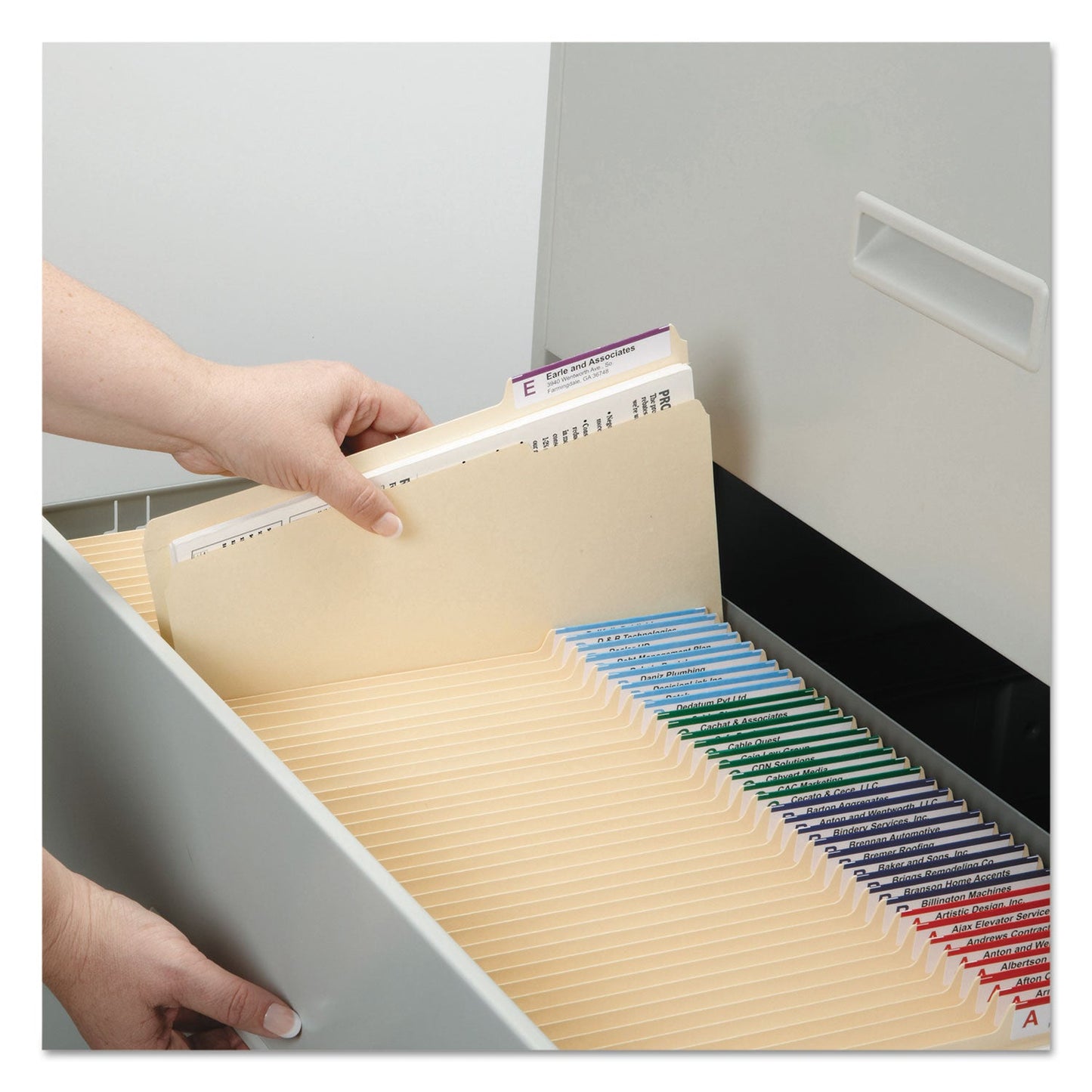 Smead Top Tab Fastener Folders, 1/3-Cut Tabs: Right, 2 Fasteners, Legal Size, 11-pt Manila Exterior, 50/Box