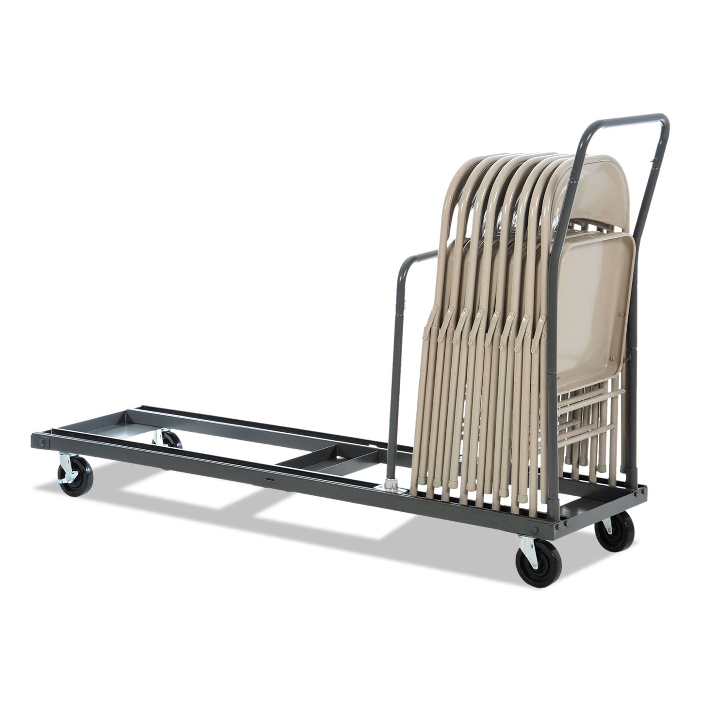 Alera Chair/Table Cart, Metal, 600 lb Capacity, 20.86" x 50.78" to 72.04" x 43.3", Black