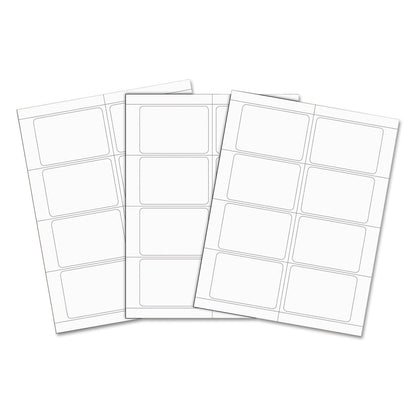 C-Line Laser Printer Name Badges, 3 3/8 x 2 1/3, White, 200/Box