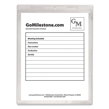 C-Line Clear Vinyl Shop Ticket Holders, Both Sides Clear, 15 Sheets, 8.5 x 11, 50/Box