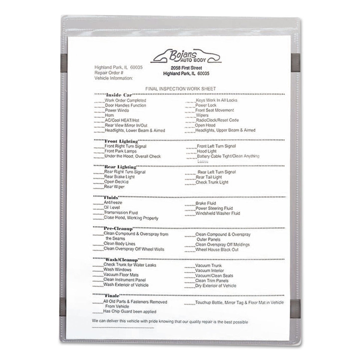C-Line Magnetic Shop Ticket Holders, Super Heavyweight, 15 Sheets, 8.5 x 11, 15/Box