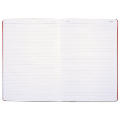 Black n' Red Flexible Cover Casebound Notebook, SCRIBZEE Compatible, 1 Subject, Wide/Legal Rule, Black Cover, 8.25 x 5.75, 71 Sheets