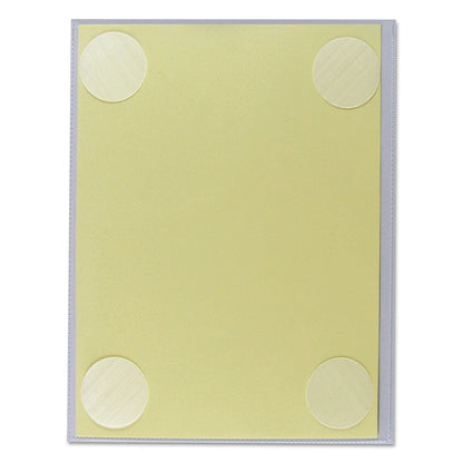 C-Line Cubicle Keepers Hook and Loop-Backed Display, 9.2 x 11.41, Velcro Mount, Clear, 25/Pack