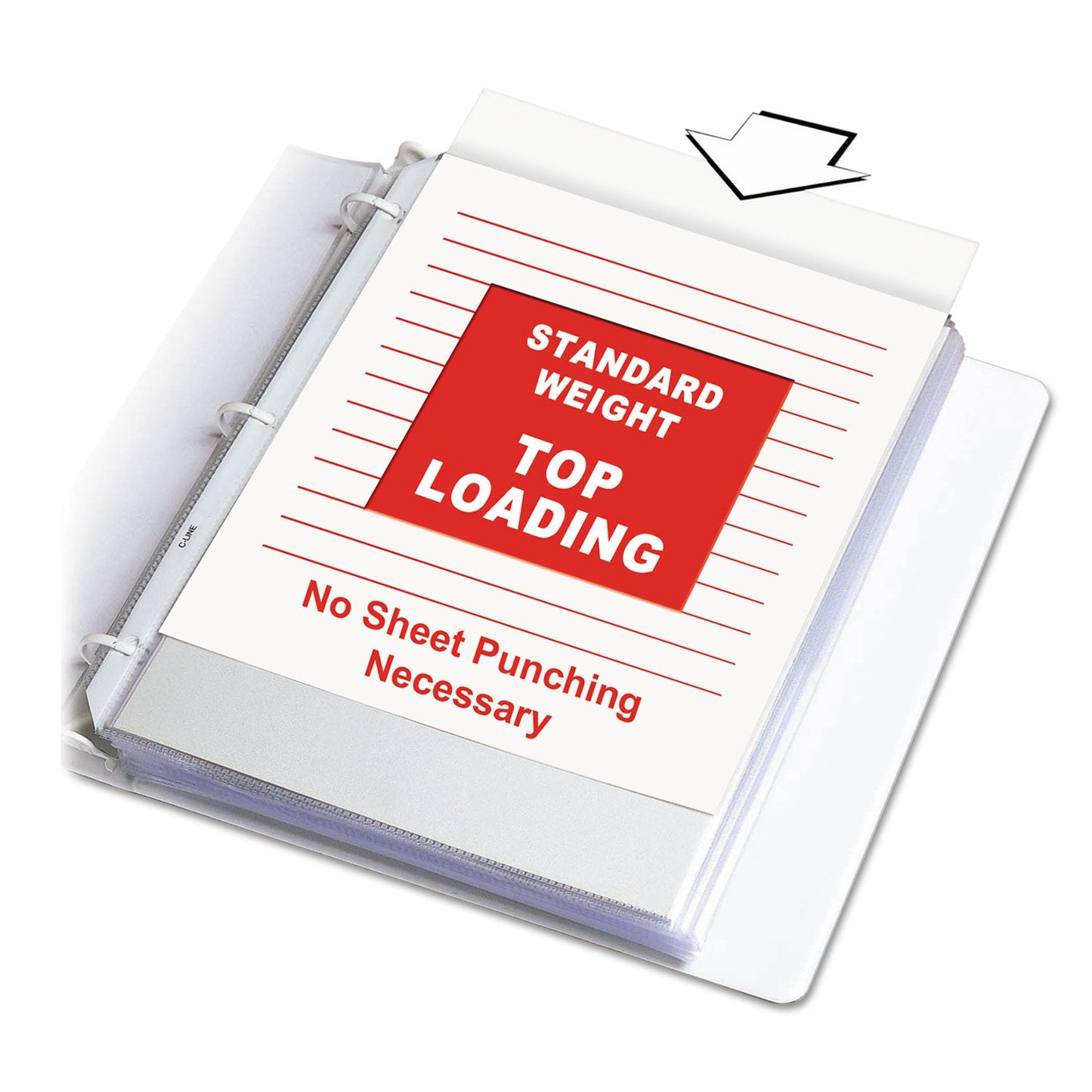 C-Line Standard Weight Polypropylene Sheet Protectors, Non-Glare, 2", 11 x 8.5, 50/Box