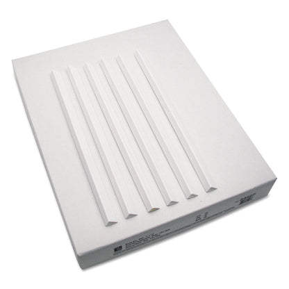 C-Line Slide 'N Grip Binding Bars, 60-Sheet Capacity, 11 x 0.5, White, 100/Box