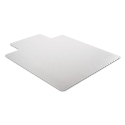 Alera Moderate Use Studded Chair Mat for Low Pile Carpet, 45 x 53, Wide Lipped, Clear