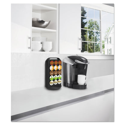 Mind Reader Coffee Pod Carousel, Fits 30 Pods, 6.8 x 6.8 x 12.63, Black