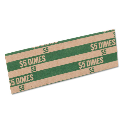 Pap-R Products Flat Coin Wrappers, Dimes, $5, 1000 Wrappers/Box