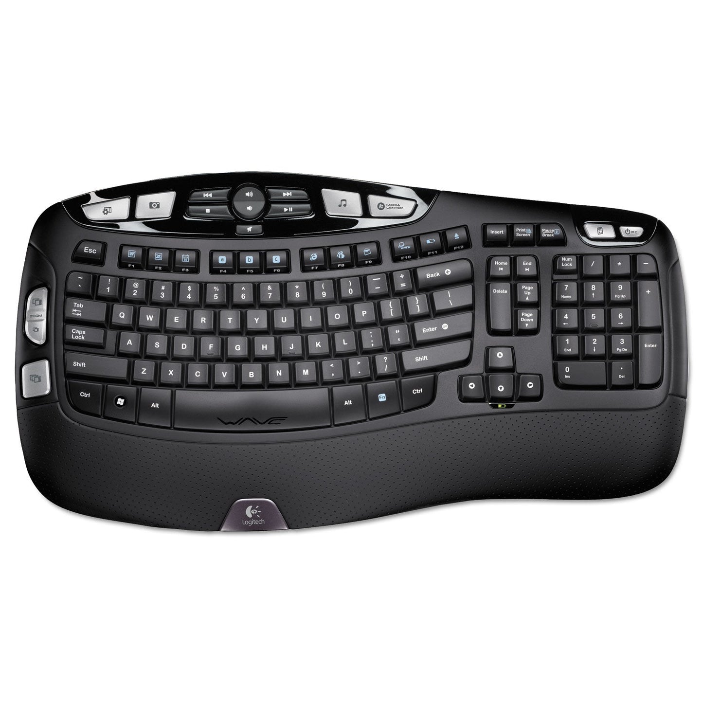 Logitech K350 Wireless Keyboard, Black