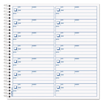 TOPS Voice Mail Log Book, 8.5 x 8.25, 1/Page, 1,400 Forms