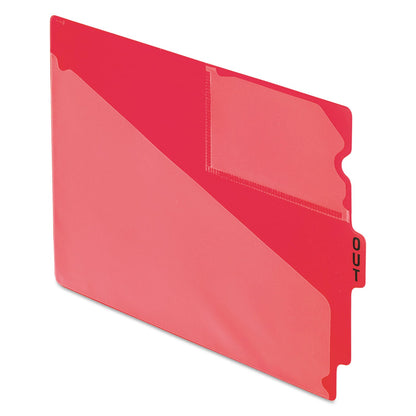 Pendaflex Colored Poly Out Guides with Center Tab, 1/3-Cut End Tab, Out, 8.5 x 11, Red, 50/Box