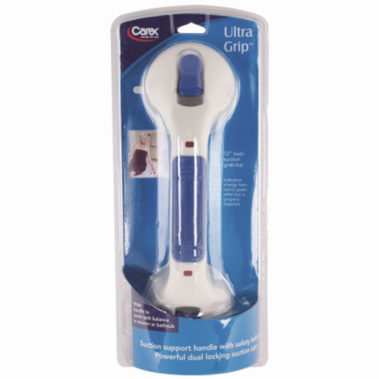 Carex Ultra Grip Suction Bath Grab Bar White (12 inch)