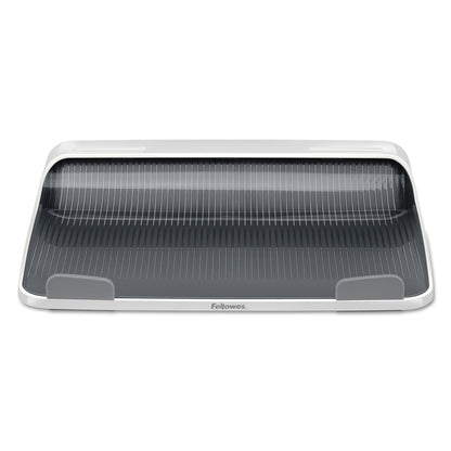 Fellowes I-Spire Series Laptop Lift, 13.19" x 9.31" x 4.13", White/Gray, Supports 10 lbs