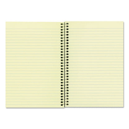 National Single-Subject Wirebound Notebooks, 1 Subject, Narrow Rule, Brown Cover, 8.25 x 6.88, 80 Eye-Ease Green Sheets