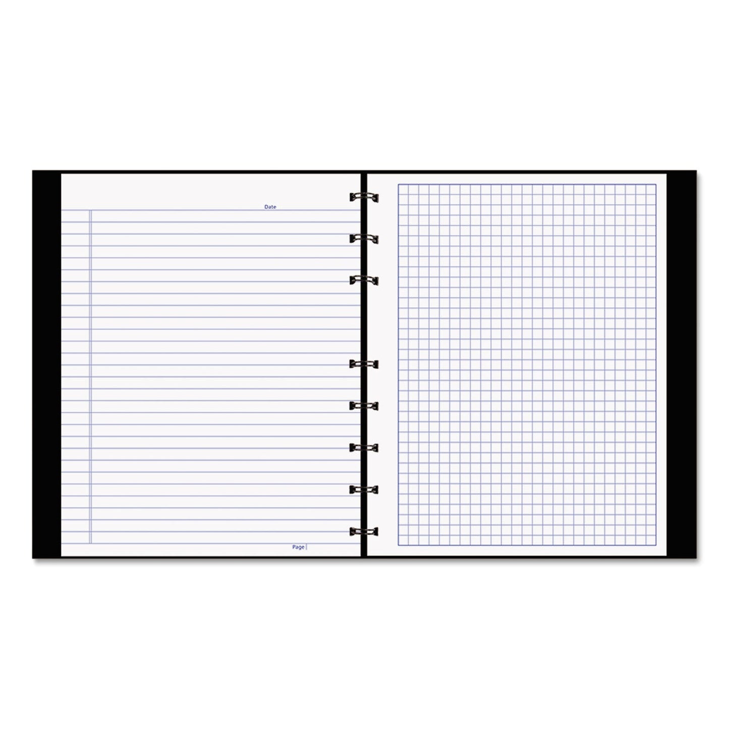Blueline NotePro Quad Computation Notebook, Data-Lab-Record Format, Narrow Rule/Quadrille Rule, Black Cover, 9.25 x 7.25, 96 Sheets