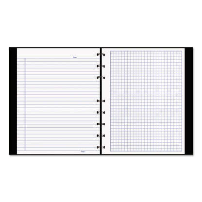 Blueline NotePro Quad Computation Notebook, Data-Lab-Record Format, Narrow Rule/Quadrille Rule, Black Cover, 9.25 x 7.25, 96 Sheets