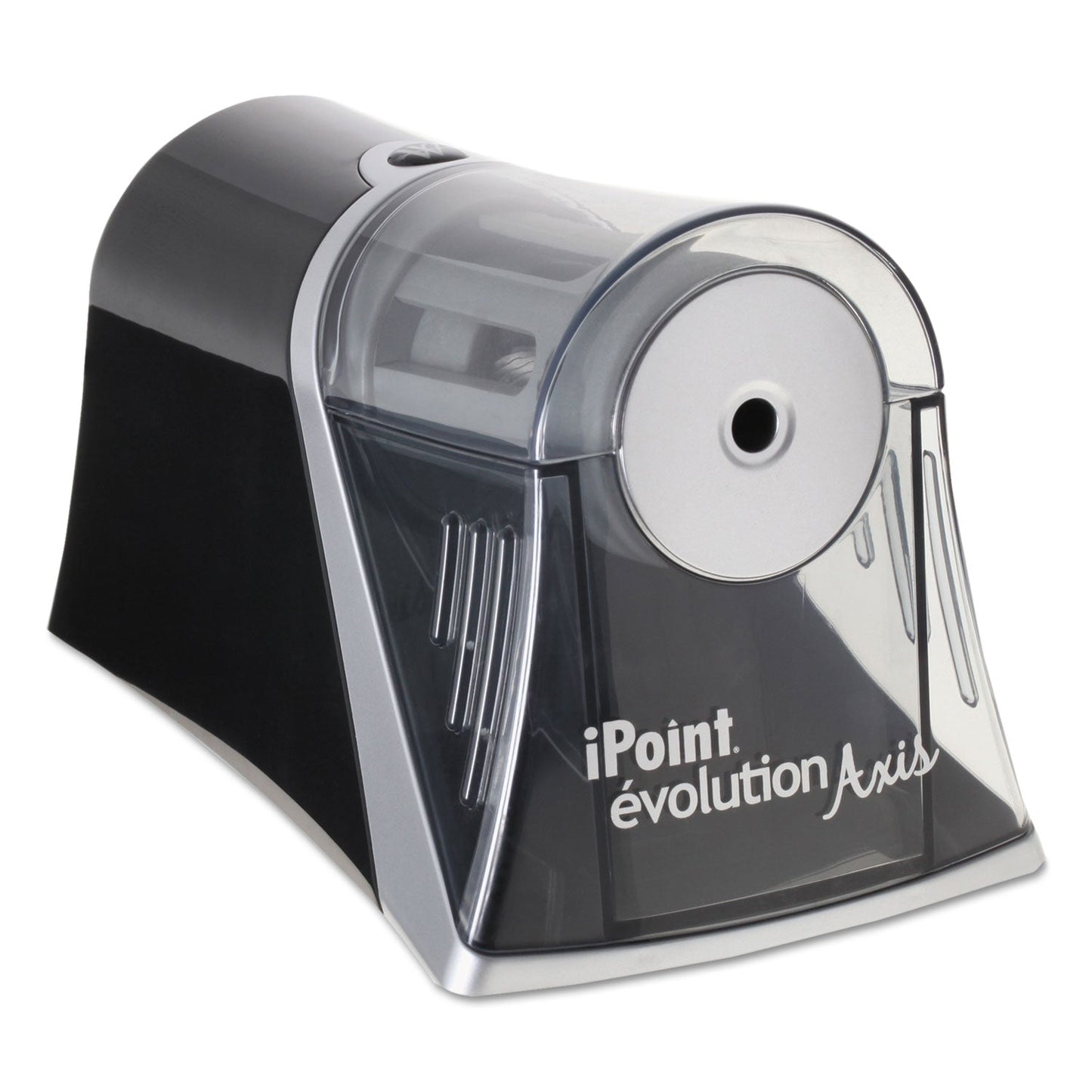 Westcott iPoint Evolution Axis Pencil Sharpener, AC-Powered, 4.25 x 7 x 4.75, Black/Silver