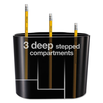 Officemate Double Supply Organizer, 11-Compartments, 6 Drawers, Plastic, 6.5 x 4.75 x 5.75, Black