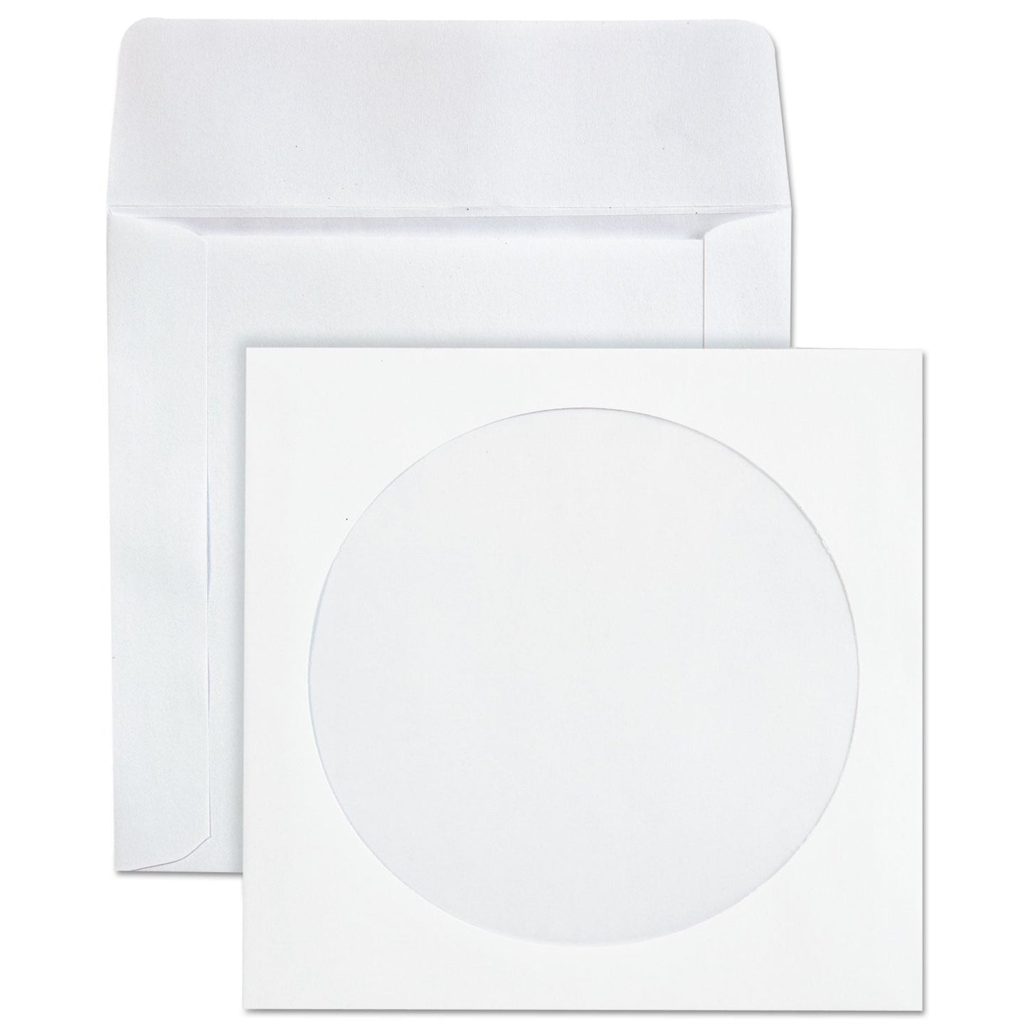 Quality Park CD/DVD Sleeves, 1 Disc Capacity, White, 100/Box