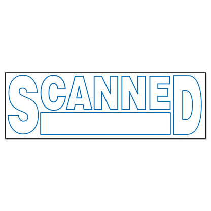 Universal Message Stamp, SCANNED, Pre-Inked One-Color, Blue