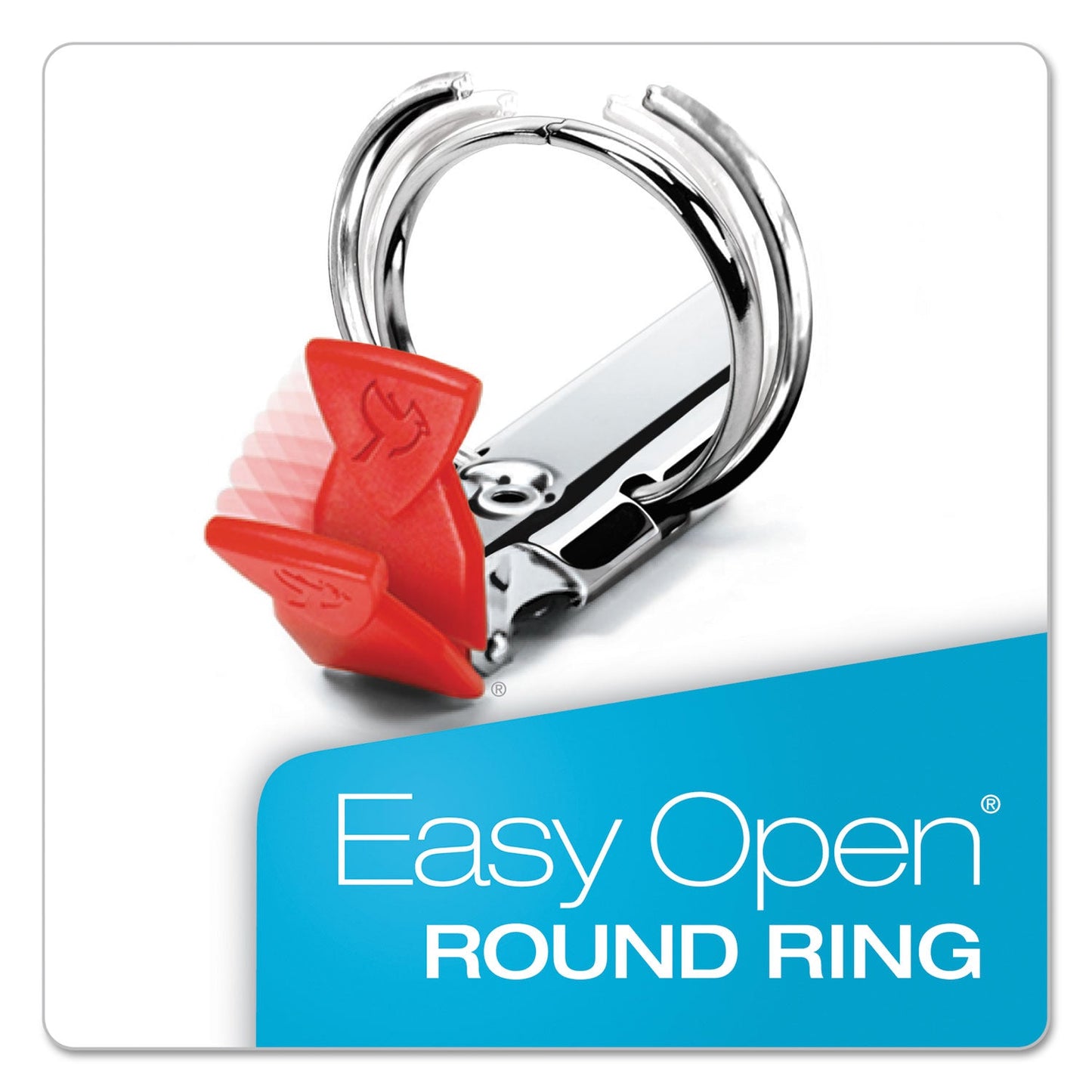 Cardinal Premier Easy Open Locking Round Ring Binder, 3 Rings, 1.5" Capacity, 11 x 8.5, Black