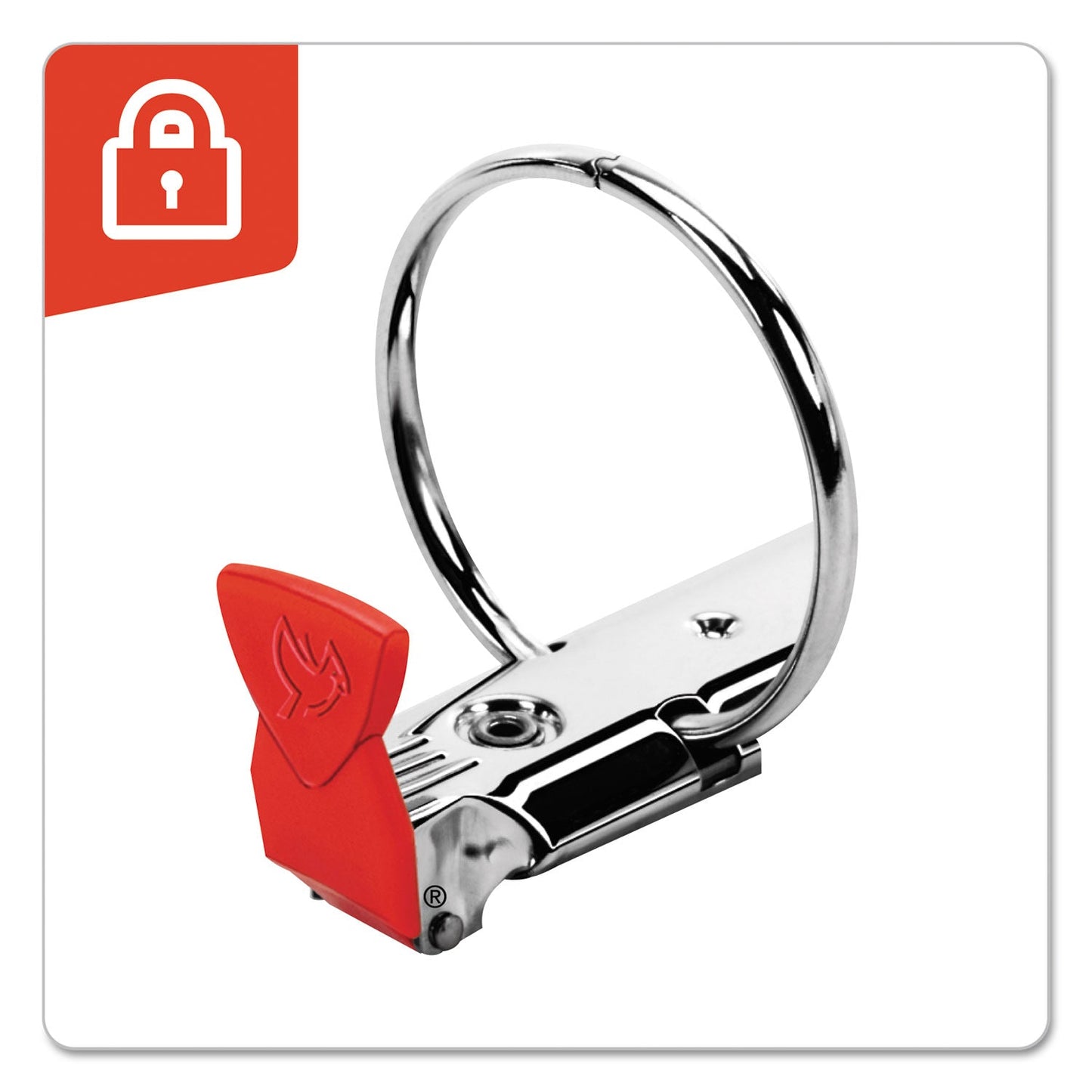 Cardinal Premier Easy Open Locking Round Ring Binder, 3 Rings, 1" Capacity, 11 x 8.5, Black