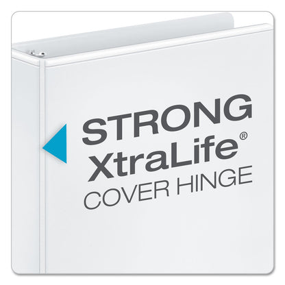 Cardinal Performer ClearVue Slant-D Ring Binder, 3 Rings, 4" Capacity, 11 x 8.5, White