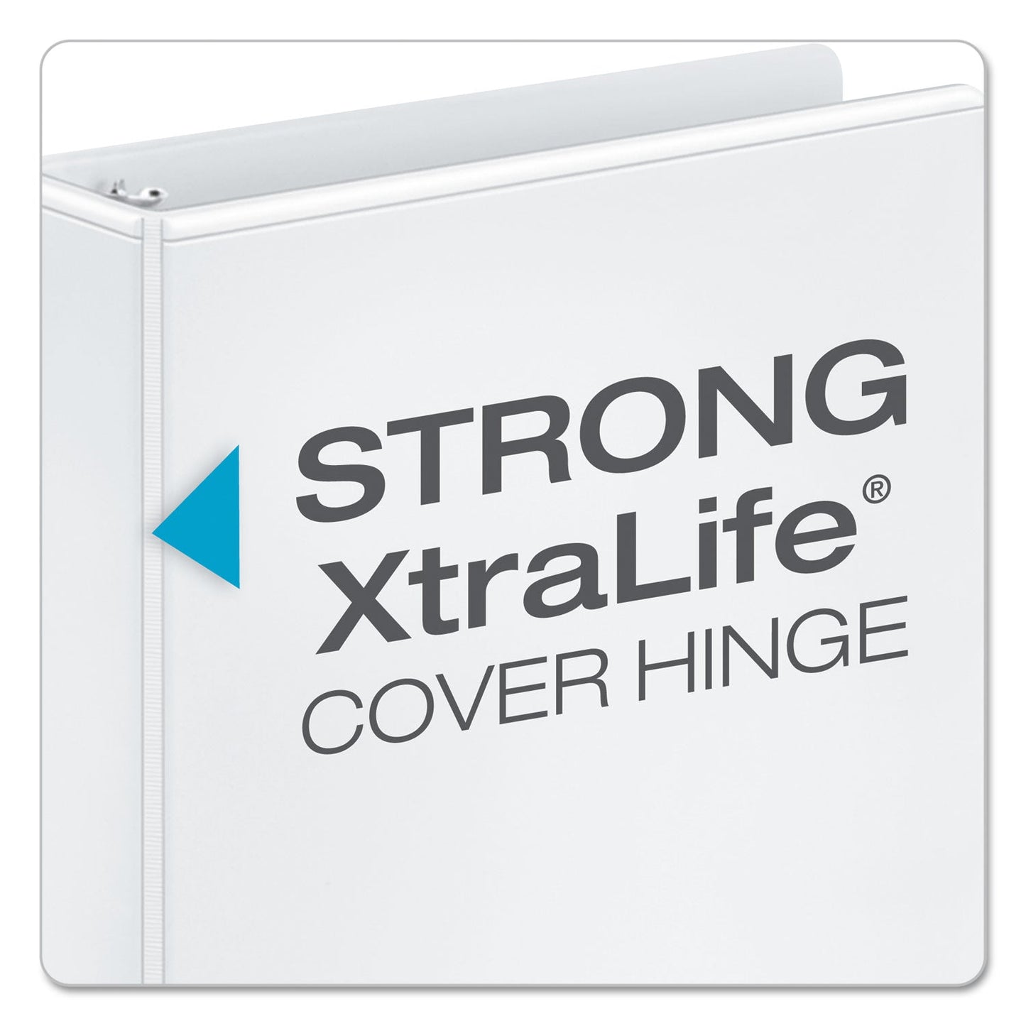 Cardinal Performer ClearVue Slant-D Ring Binder, 3 Rings, 3" Capacity, 11 x 8.5, White