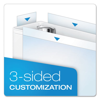 Cardinal ExpressLoad ClearVue Locking D-Ring Binder, 3 Rings, 4" Capacity, 11 x 8.5, White