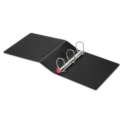 Cardinal SuperLife Easy Open Locking Slant-D Ring Binder, 3 Rings, 4" Capacity, 11 x 8.5, Black