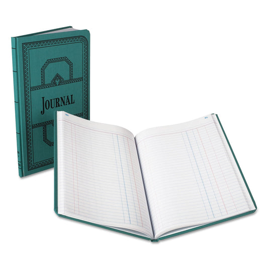 Boorum & Pease Account Journal, Journal-Style Rule, Blue Cover, 11.75 x 7.25 Sheets, 150 Sheets/Book