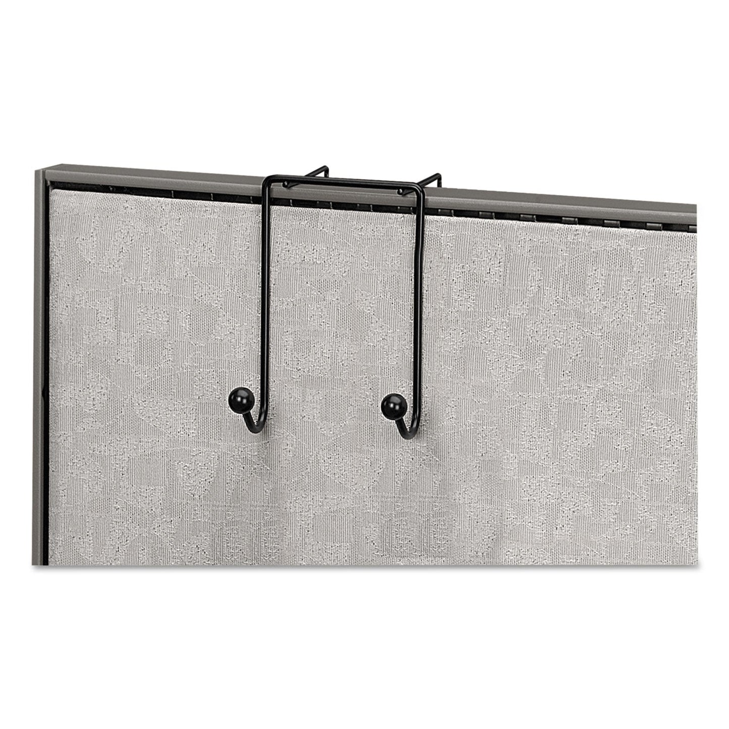 Fellowes Partition Additions Wire Double-Garment Hook, 4 x 5.13 x 6, Over-the Panel Mount,  Black