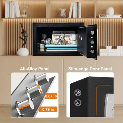 Valentine'S Day Gift: Mini Safe Box with Key & Password Lock, Double Protection Security Safe for Home Office Hotel, Perfect Gift for Him/Her to Store Cash Jewelry Watch