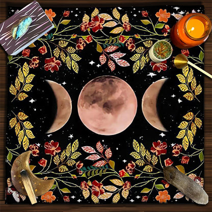 Tarot Tablecloth Cloth Cushion Tarot Moon Sun Lucky Tree Flannel Tablecloth