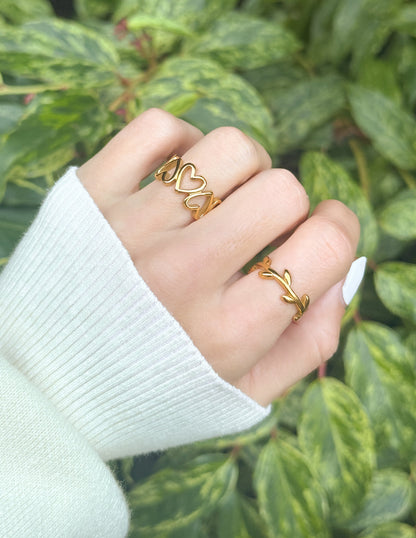 Heart Chain Ring