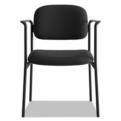 HON VL616 Stacking Guest Chair with Arms, Supports Up to 250 lb, Black