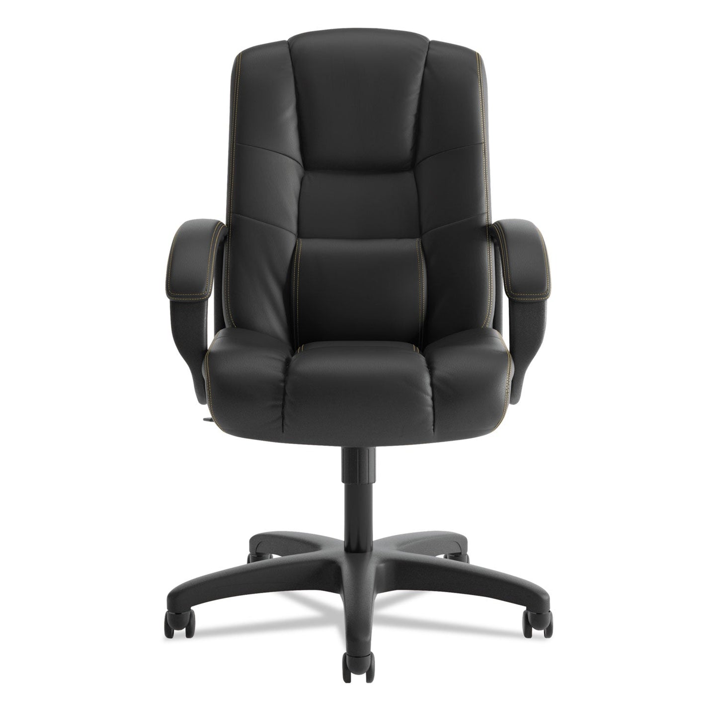 HON HVL131 Executive High-Back Chair, Supports Up to 250 lb, 18.5" to 22" Seat Height, Black