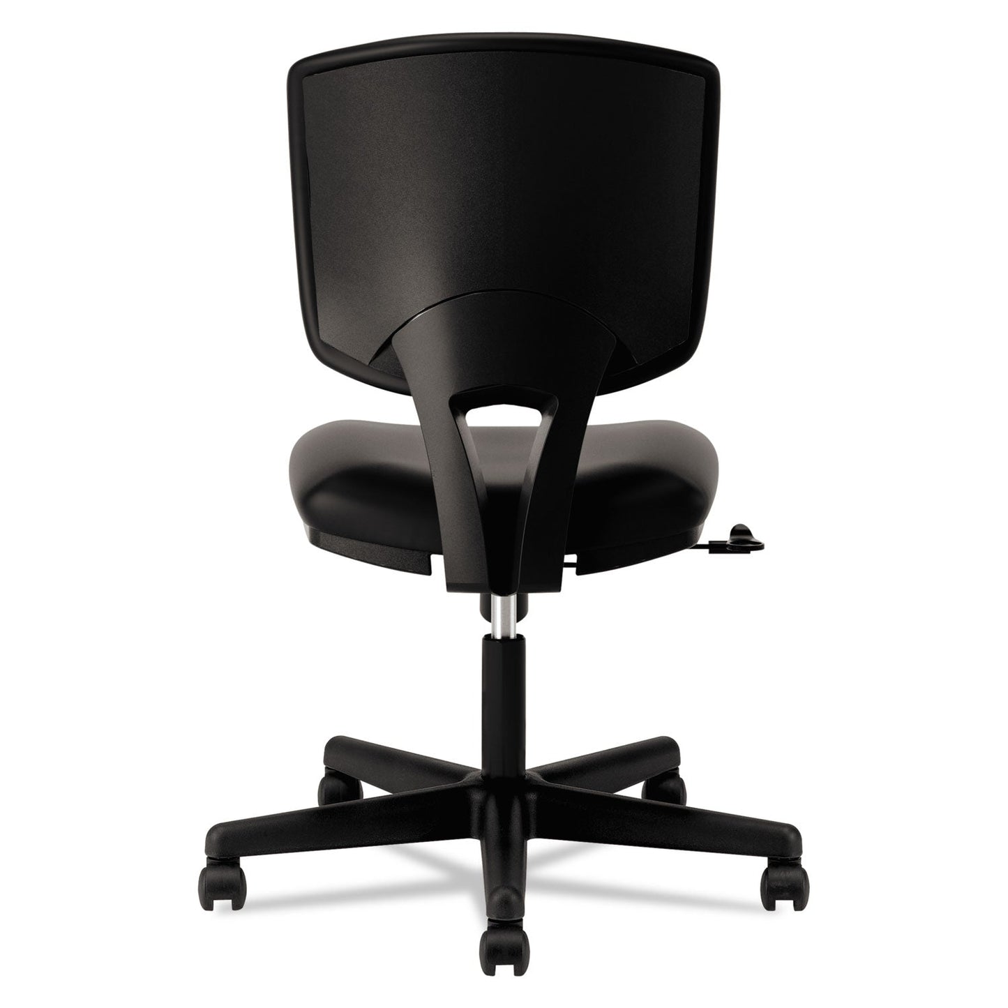 HON Volt Series Leather Task Chair, Supports Up to 250 lb, 18" to 22.25" Seat Height, Black