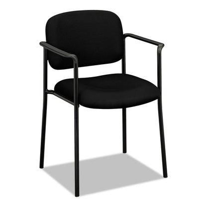 HON VL616 Stacking Guest Chair with Arms, Supports Up to 250 lb, Black