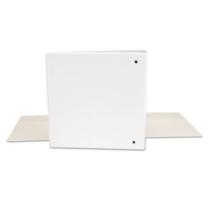Universal Deluxe Round Ring View Binder, 3 Rings, 2" Capacity, 11 x 8.5, White